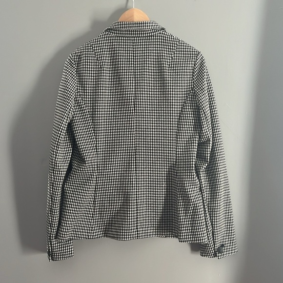 NWT rag & bone Sadie Houndstooth Blazer Jacket Black and White Size 4 - Picture 7 of 10